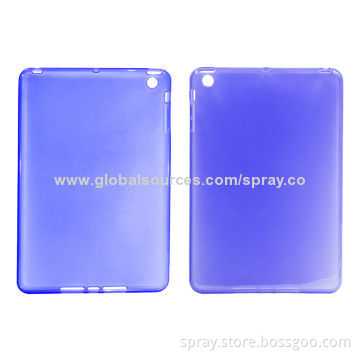 Transparent Blue Soft TPU Cases for iPad Air, Customized Colors are Welcome